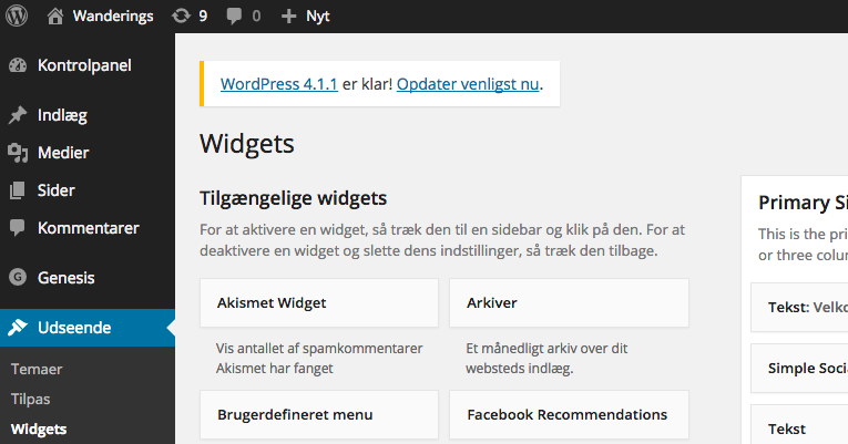 Design widgets til din blog